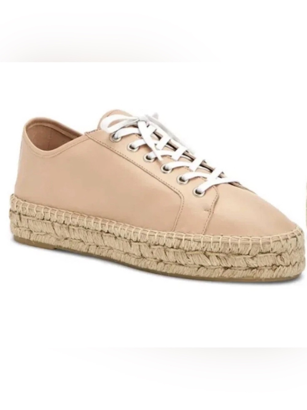 Womens Espadrille Platform Sneaker in Nude Pink size 10